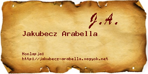 Jakubecz Arabella névjegykártya